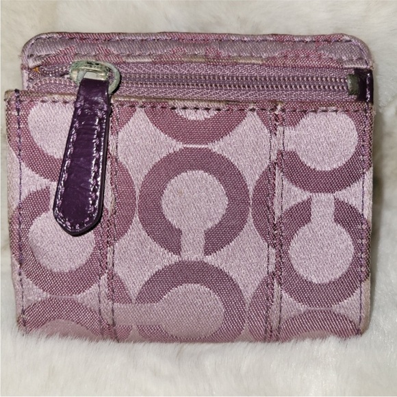 Coach Grammercy Pop Art Purple Mini Wallet - Picture 2 of 9